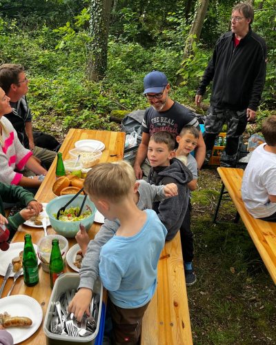Veranstaltung am Heitkampsee NRW angelt, zusammen essen