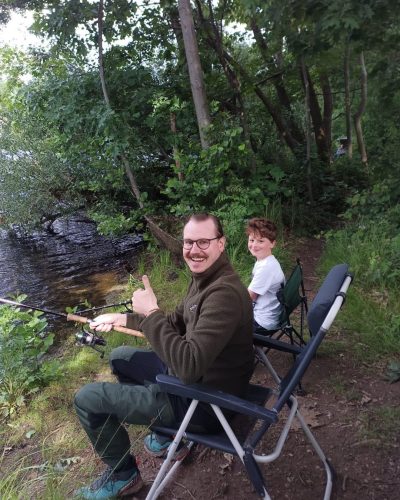 Veranstaltung am Heitkampsee NRW angelt Vater und Sohn